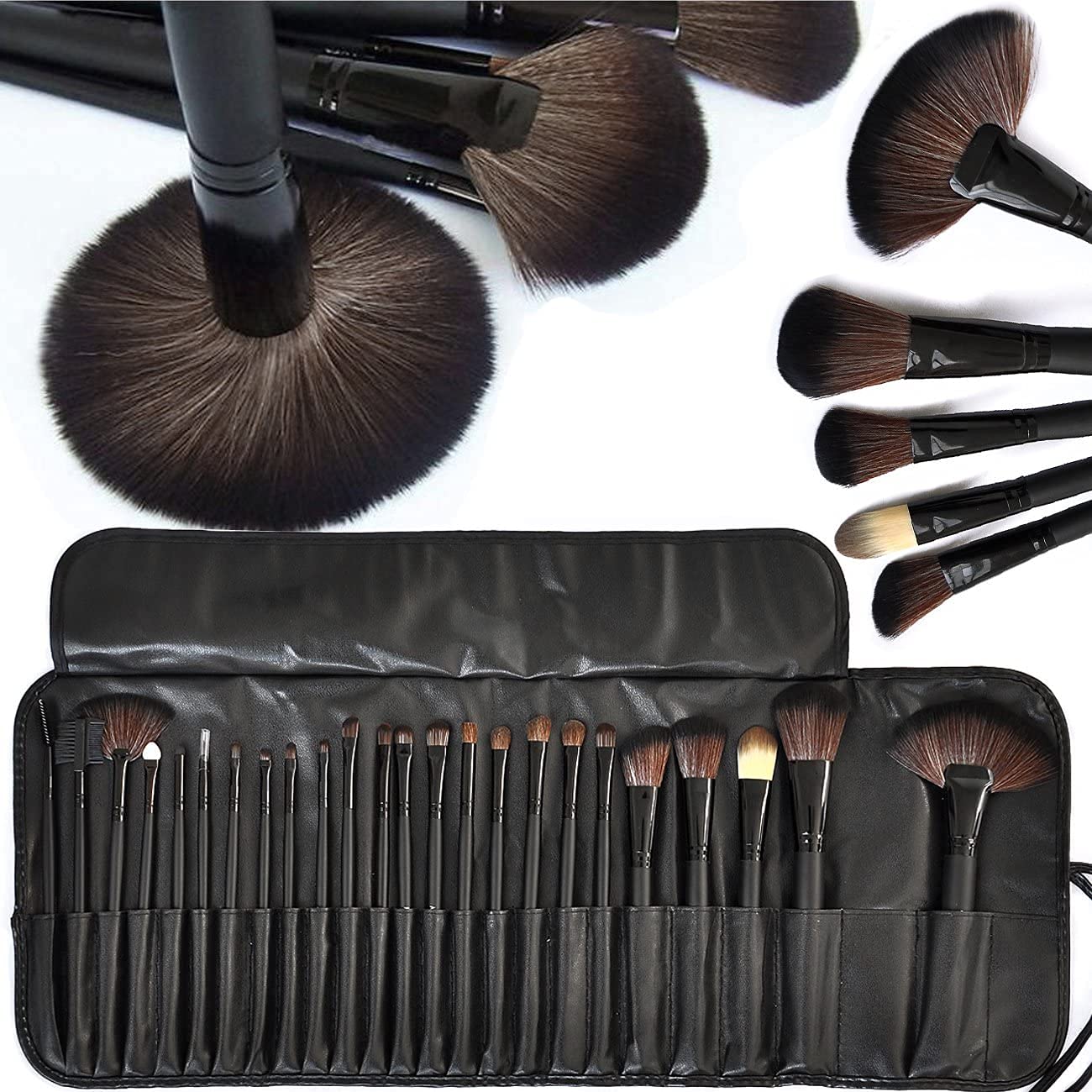 24 Makeup Brushes Kit With Bag