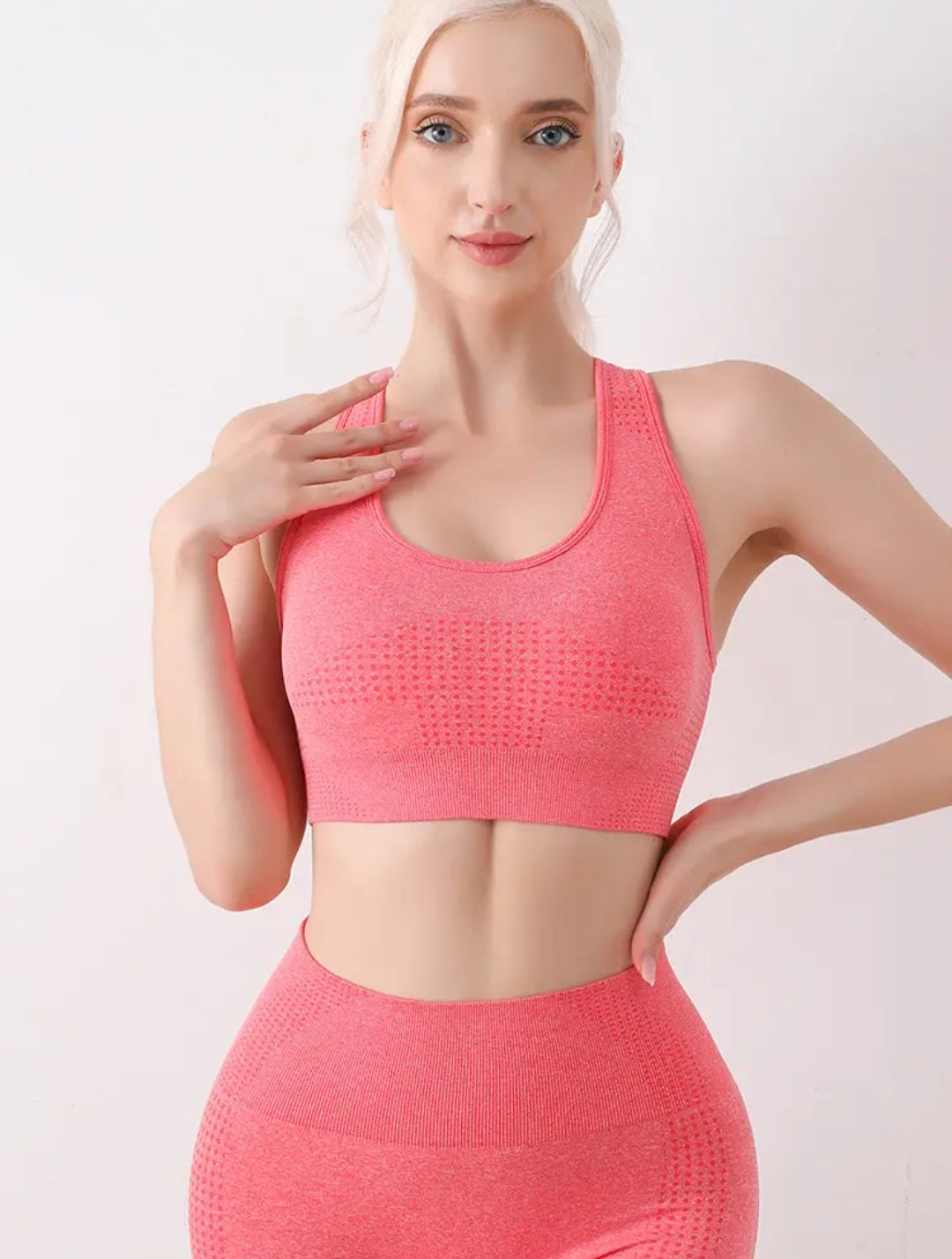 Women Push up Seamless Fitness Butt Lift Pant Sports Workout Gym Bra Tummy Control Scrunch High Waist Yoga Leggings Set