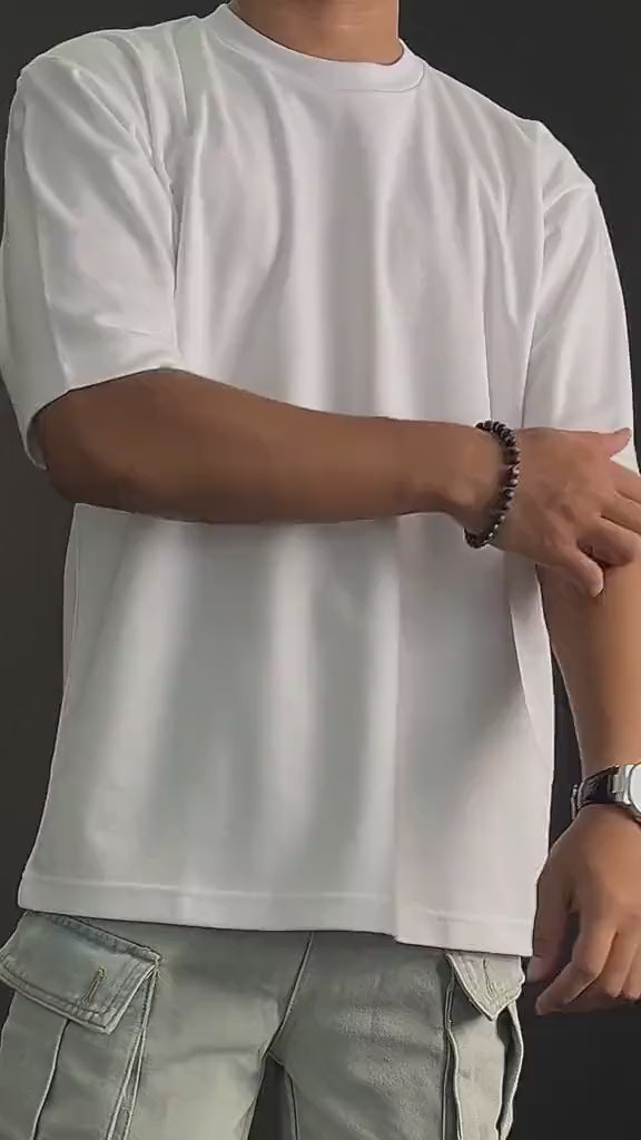 2 Pack Mixed Size Unisex 100% Cotton Black/White Off Shoulder T-Shirts